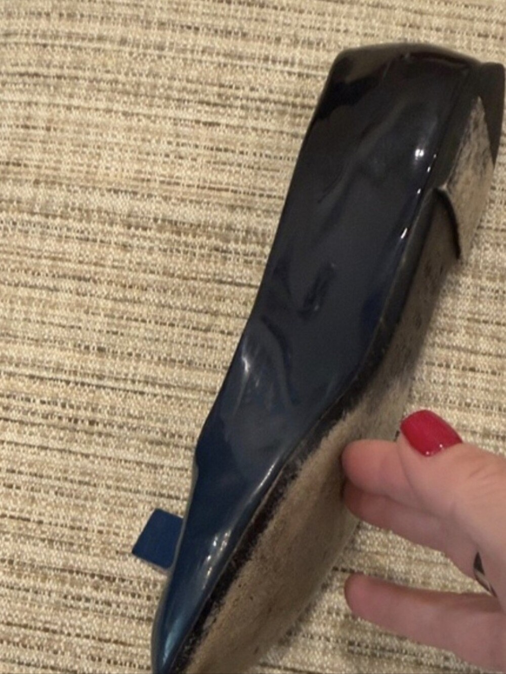 Louis Vuitton Women's Navy Patent Leather Ballet Flats - Picture 12 of 15